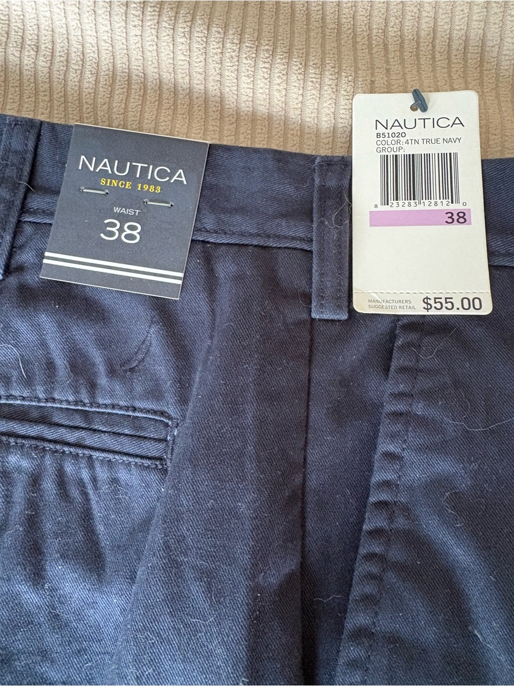 Nautica Men's True Navy 100% Cotton Shorts